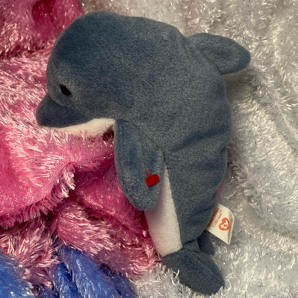 🎁4/$25🎁Waves Beanie Baby Dolphin - Picture 12 of 12
